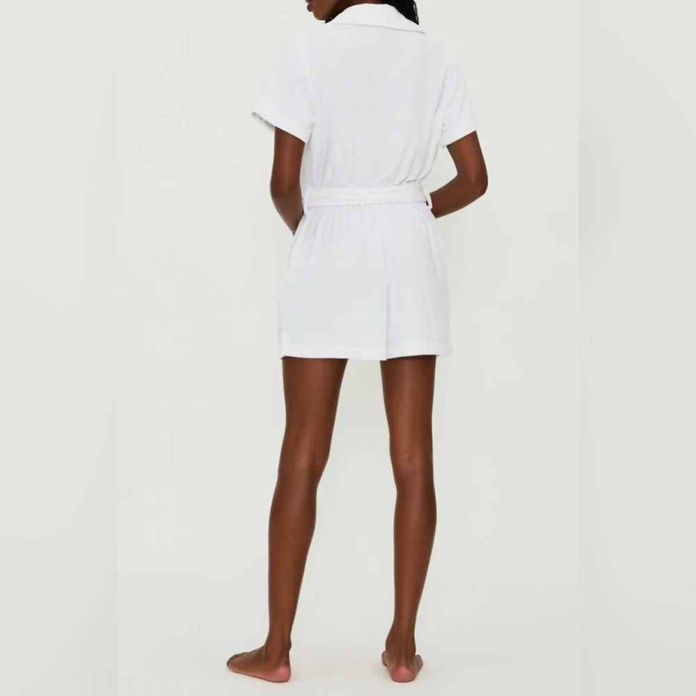 BEACH RIOT GIA BELTED COVER UP RAMPER, Size Medium, $158